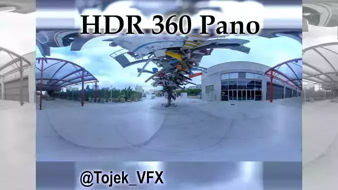 HDR 360 Panorama Little Tokyo 64 - Geffen Contemporary at MOCA 3D model