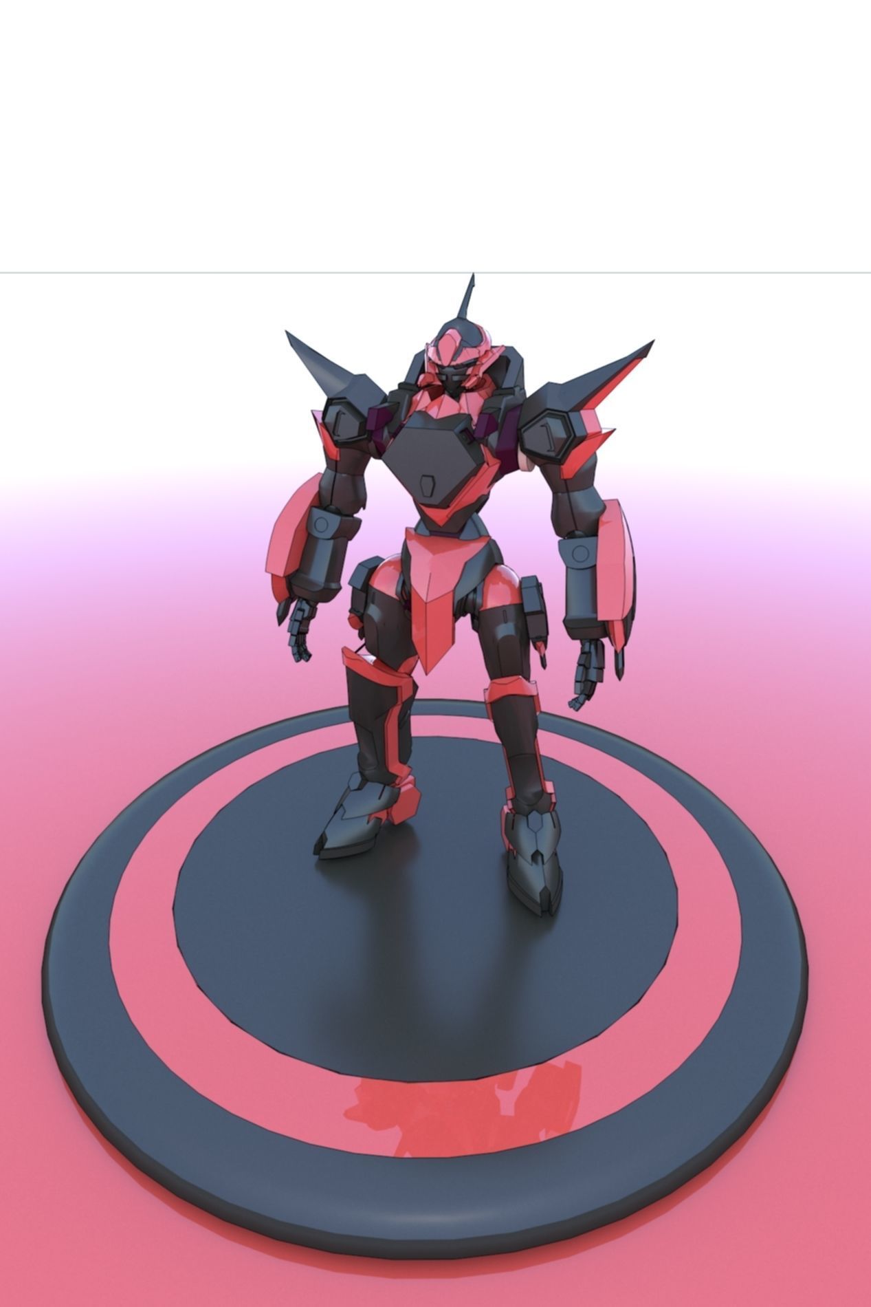 Cyborg Prototype Mecha Robot SciFi 3D model_1