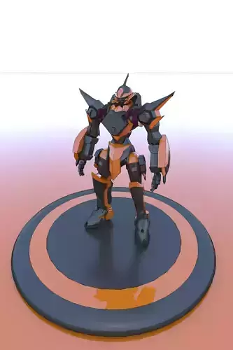 Cyborg Prototype Mecha Robot SciFi Free 3D model