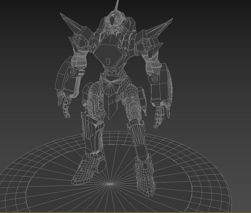 Cyborg Prototype Mecha Robot SciFi 3D model_4