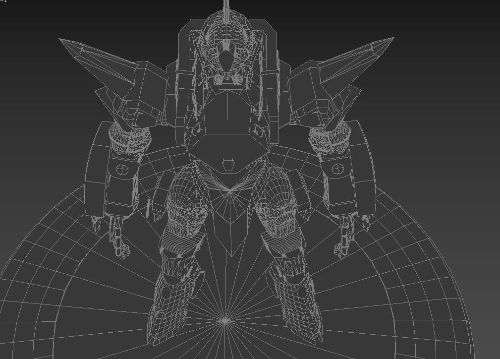 Cyborg Prototype Mecha Robot SciFi 3D model_5