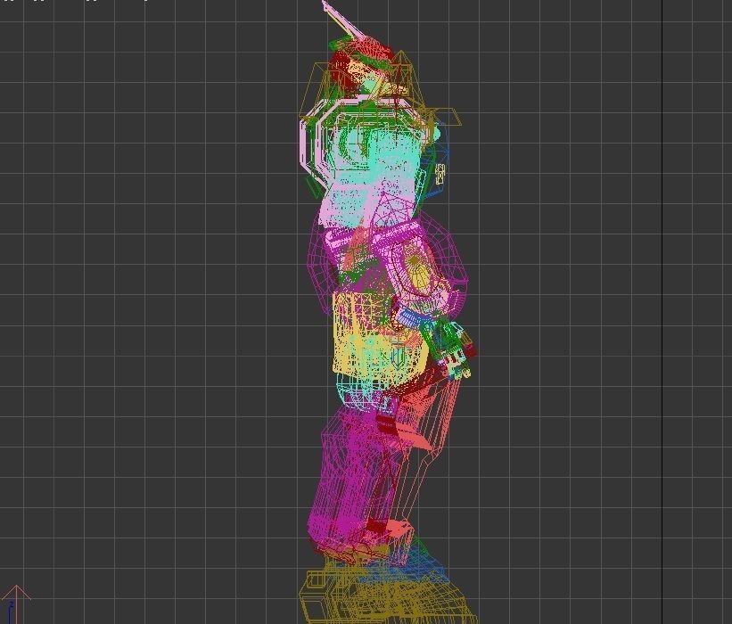 Cyborg Prototype Mecha Robot SciFi 3D model_2