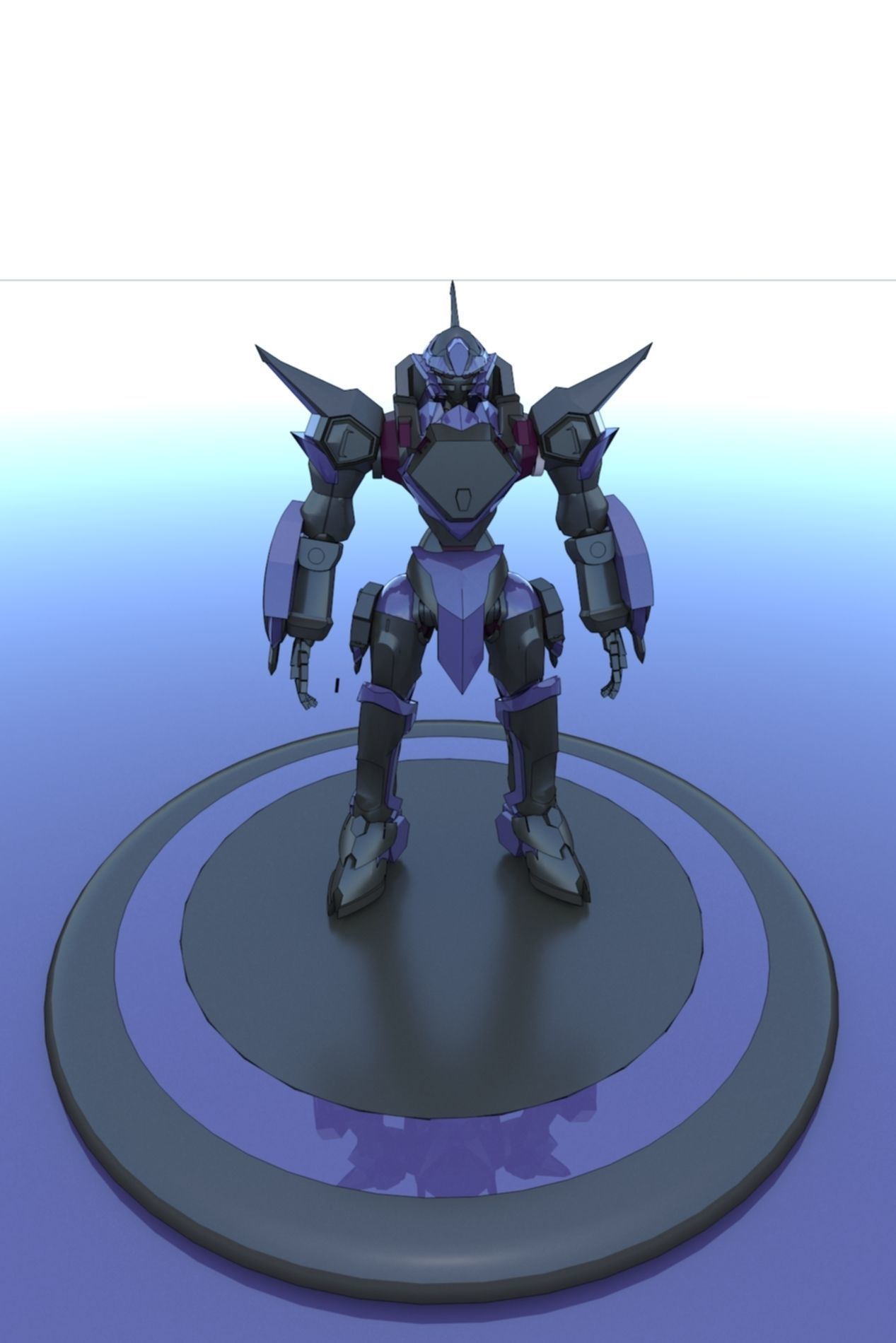 Cyborg Prototype Mecha Robot SciFi 3D model_1