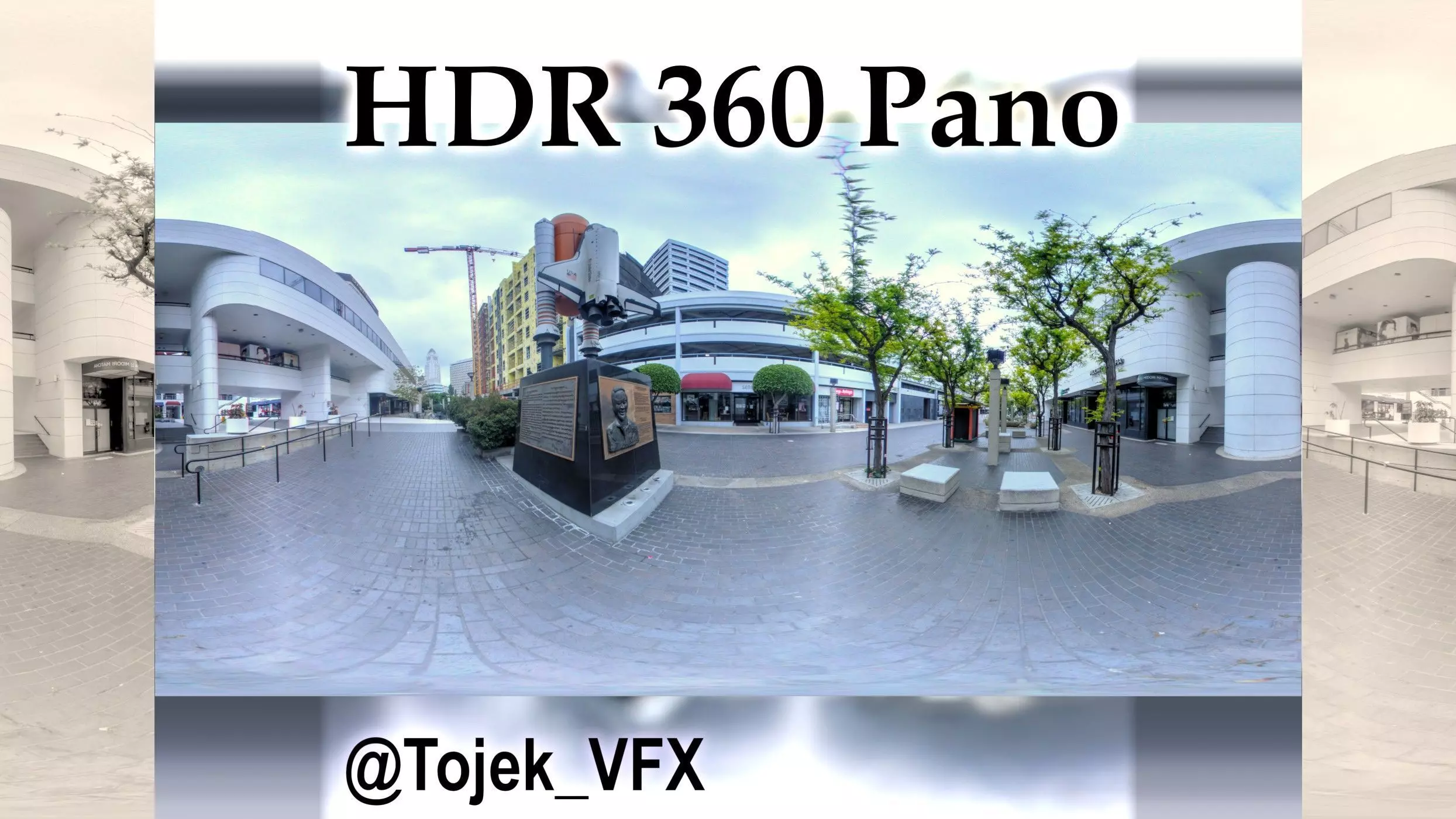 HDR 360 Pano - Weller Court Space Shuttle Challenger Memorial Texture_0