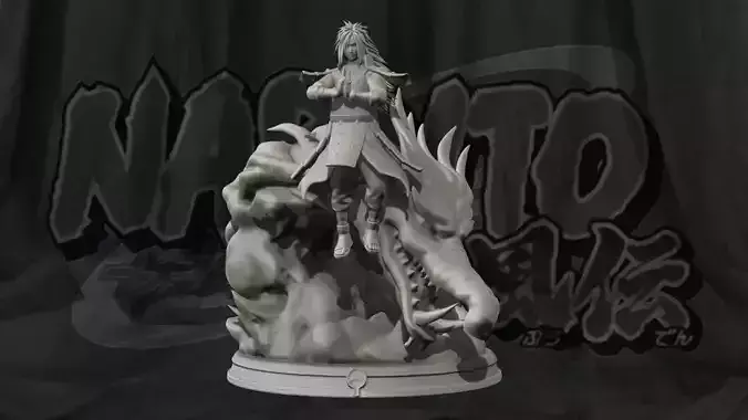 Madara Uchiha and Wood Dragon - Naruto Shippuden 3D Print Statue