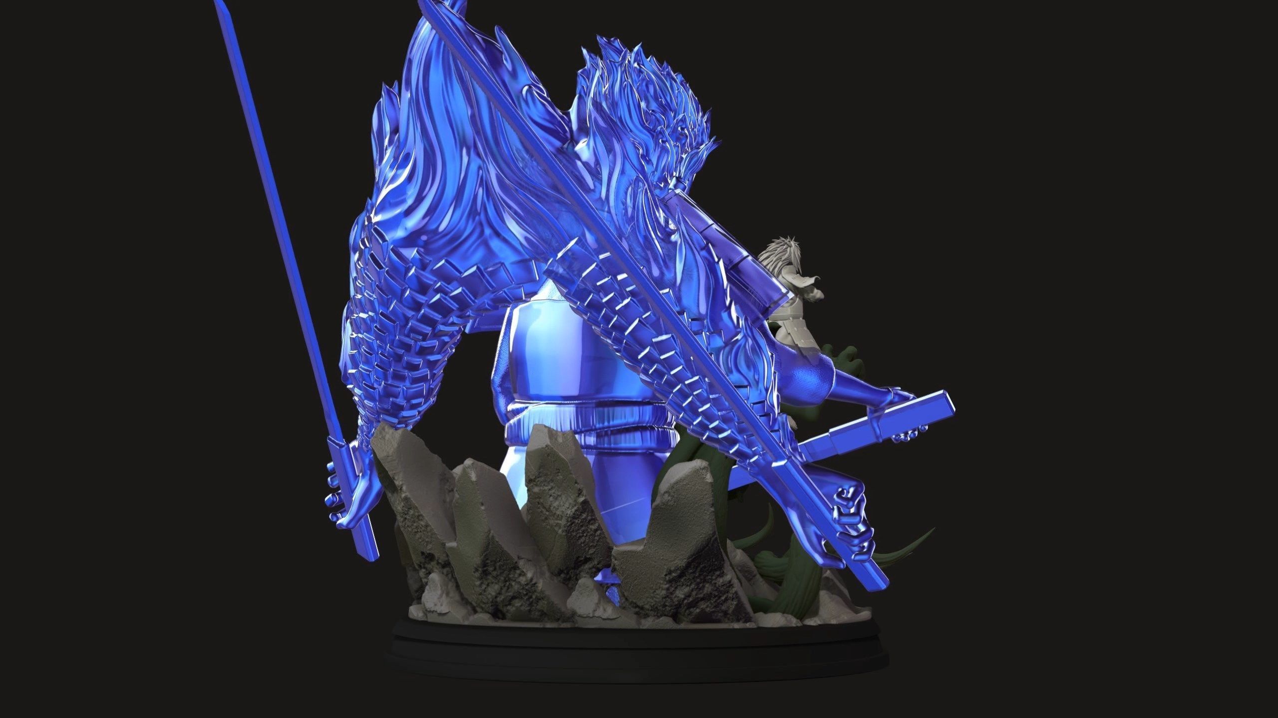 Madara Uchiha With Susanoo - Naruto Shippuden 3D Print Statue 3D print model_13