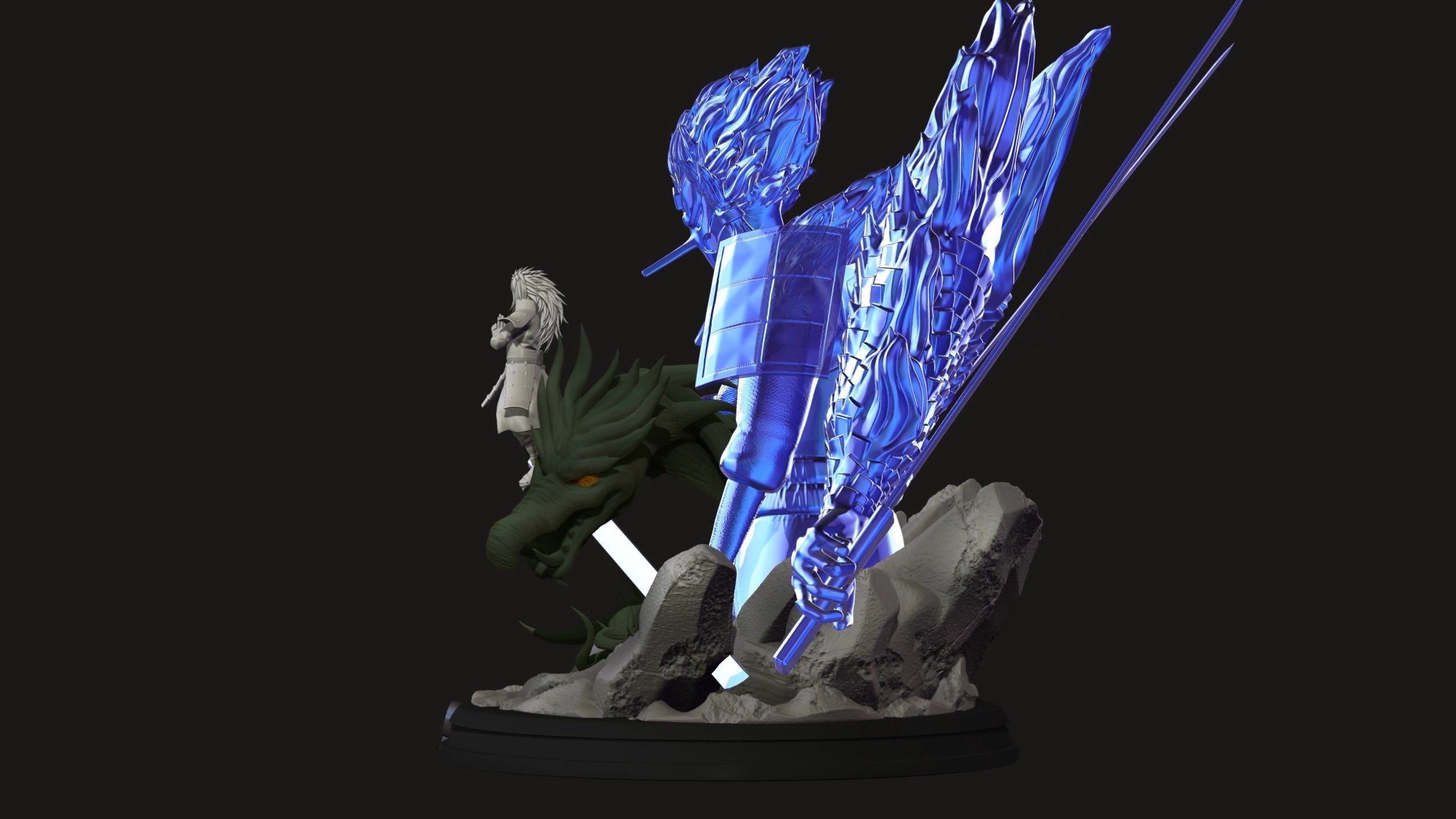 Madara Uchiha With Susanoo - Naruto Shippuden 3D Print Statue 3D print model_9