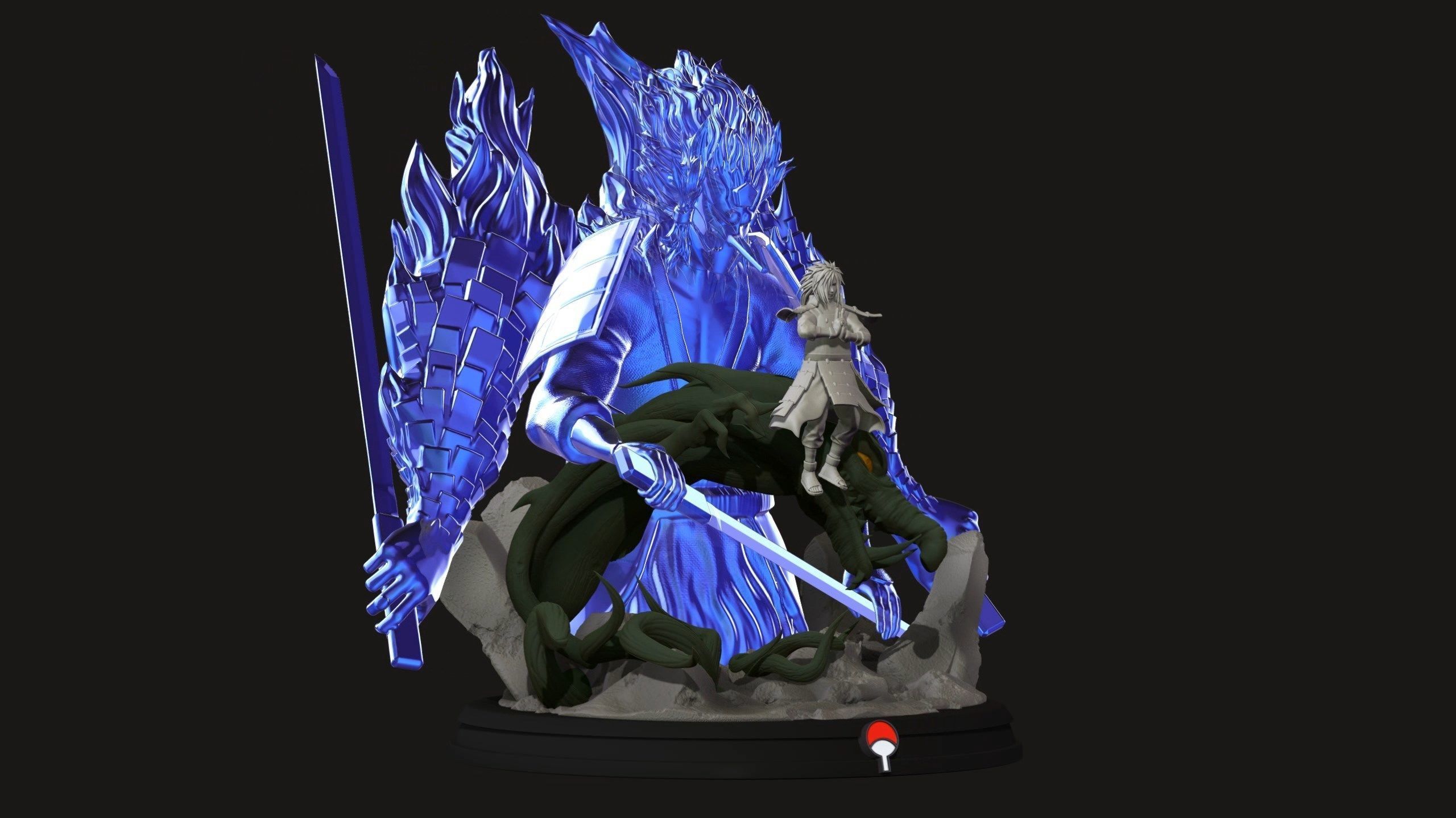 Madara Uchiha With Susanoo - Naruto Shippuden 3D Print Statue 3D print model_17