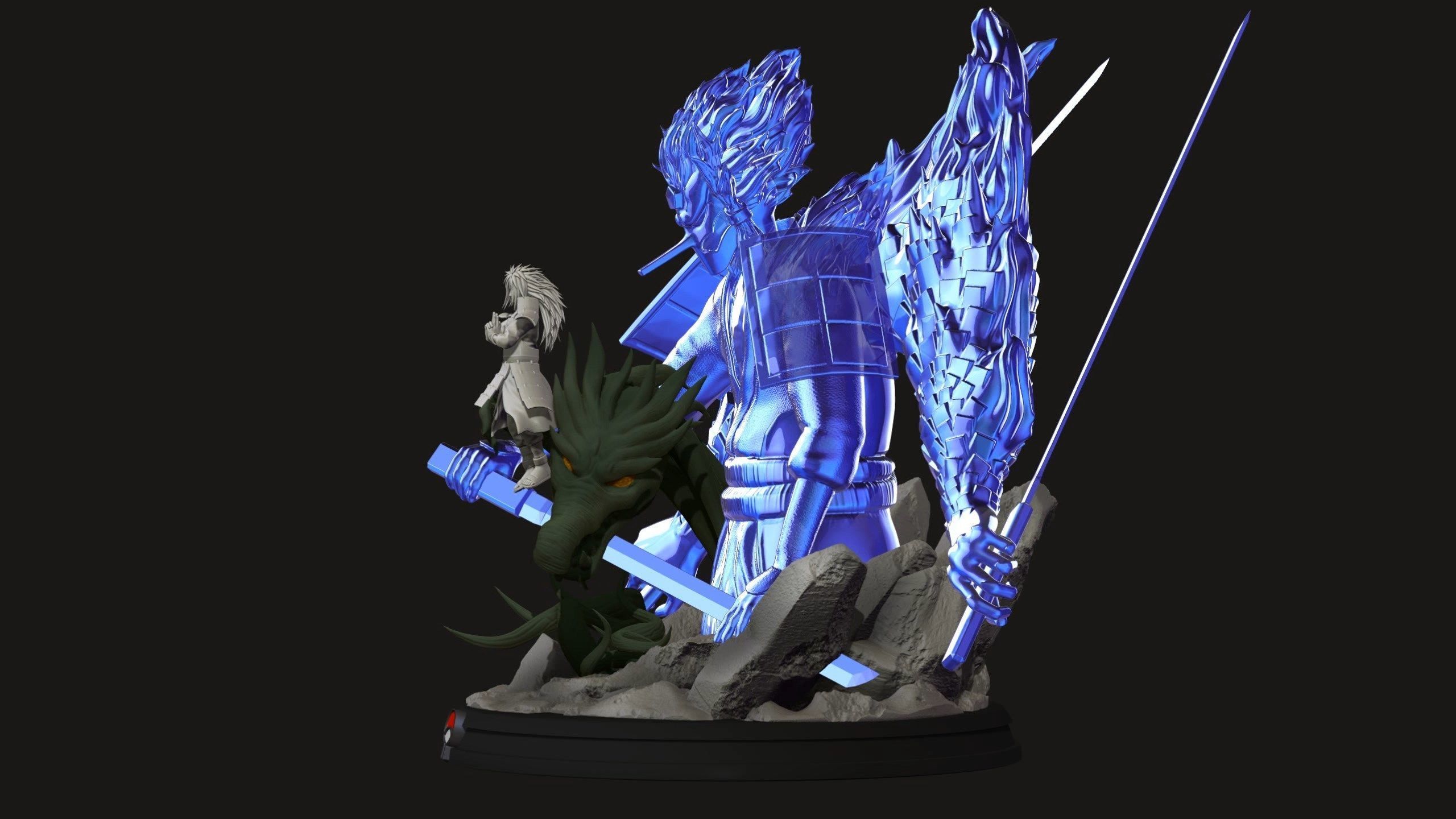 Madara Uchiha With Susanoo - Naruto Shippuden 3D Print Statue 3D print model_8