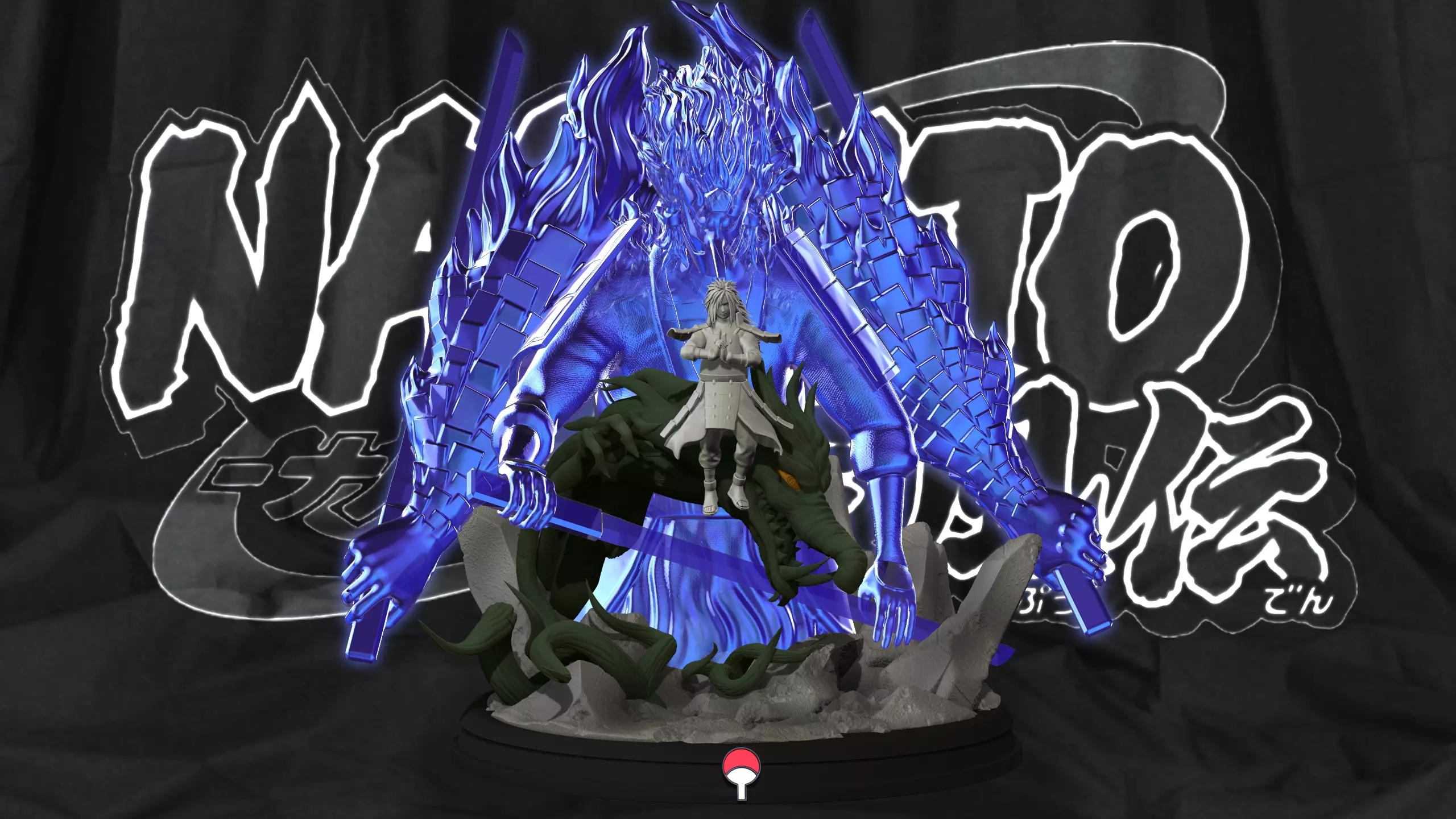 Madara Uchiha With Susanoo - Naruto Shippuden 3D Print Statue 3D print model_0