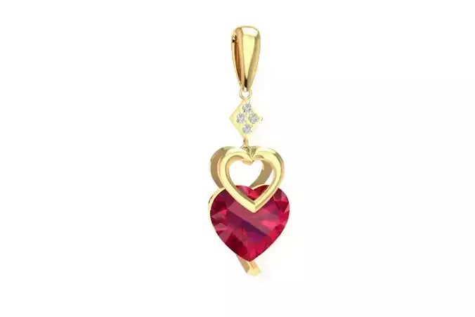 Diamond heart pendant 3001