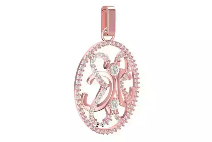 Elegant Om Symbol Pendant Jewelry Design  3002
