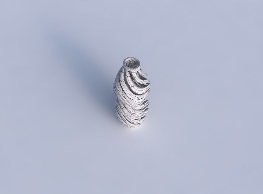 Vase curved twisted wide top with intertwining lines very twi... 3D print model_6