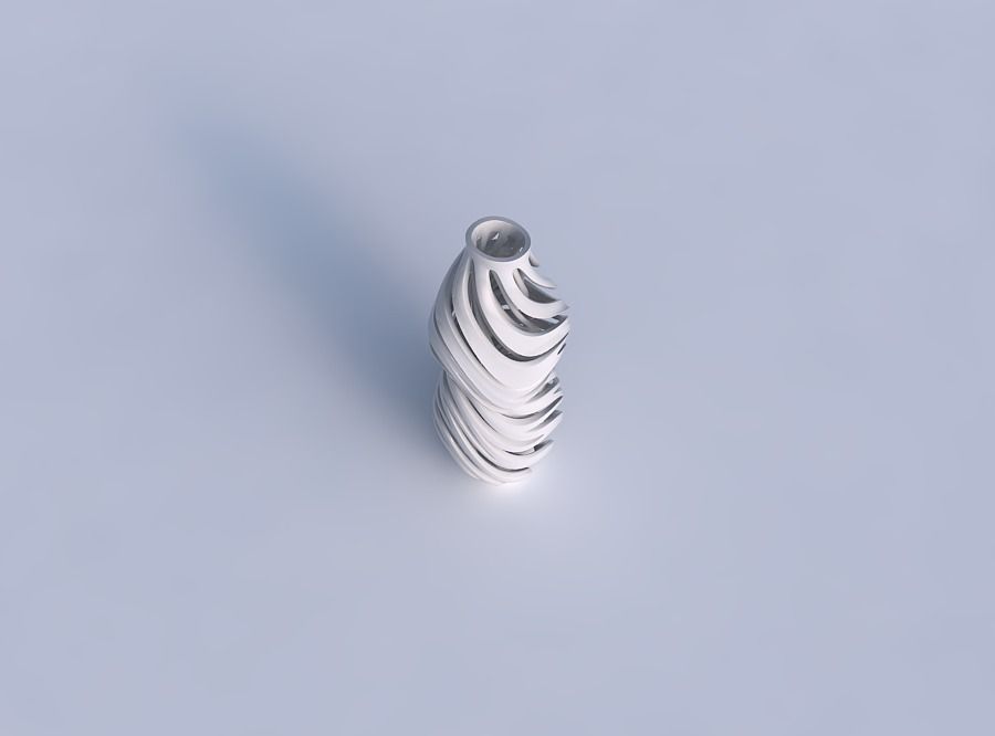 Vase curved twisted wide top with intertwining lines very twi... 3D print model_1