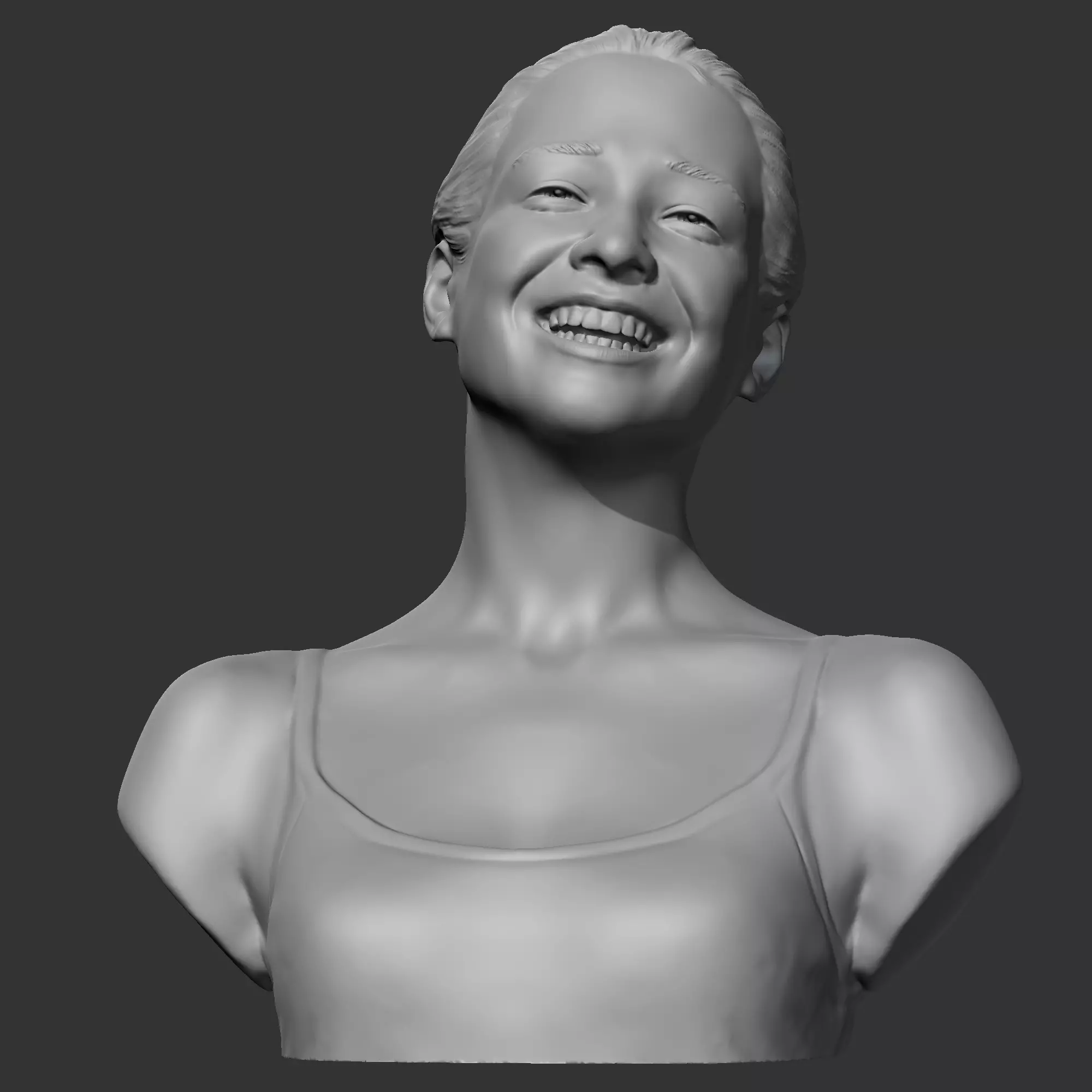 HD girl bust D 3D print model 3D print model