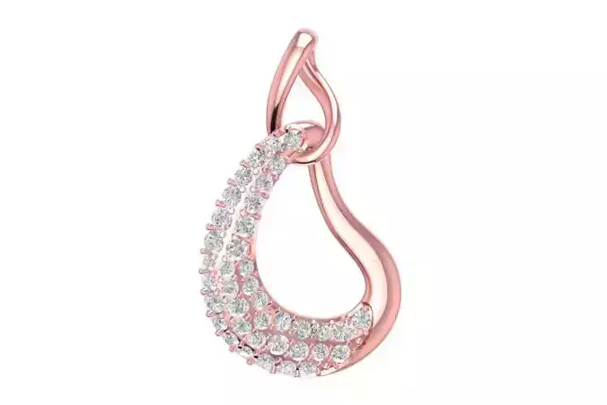 Elegant Teardrop Diamond Pendant for Women 3010