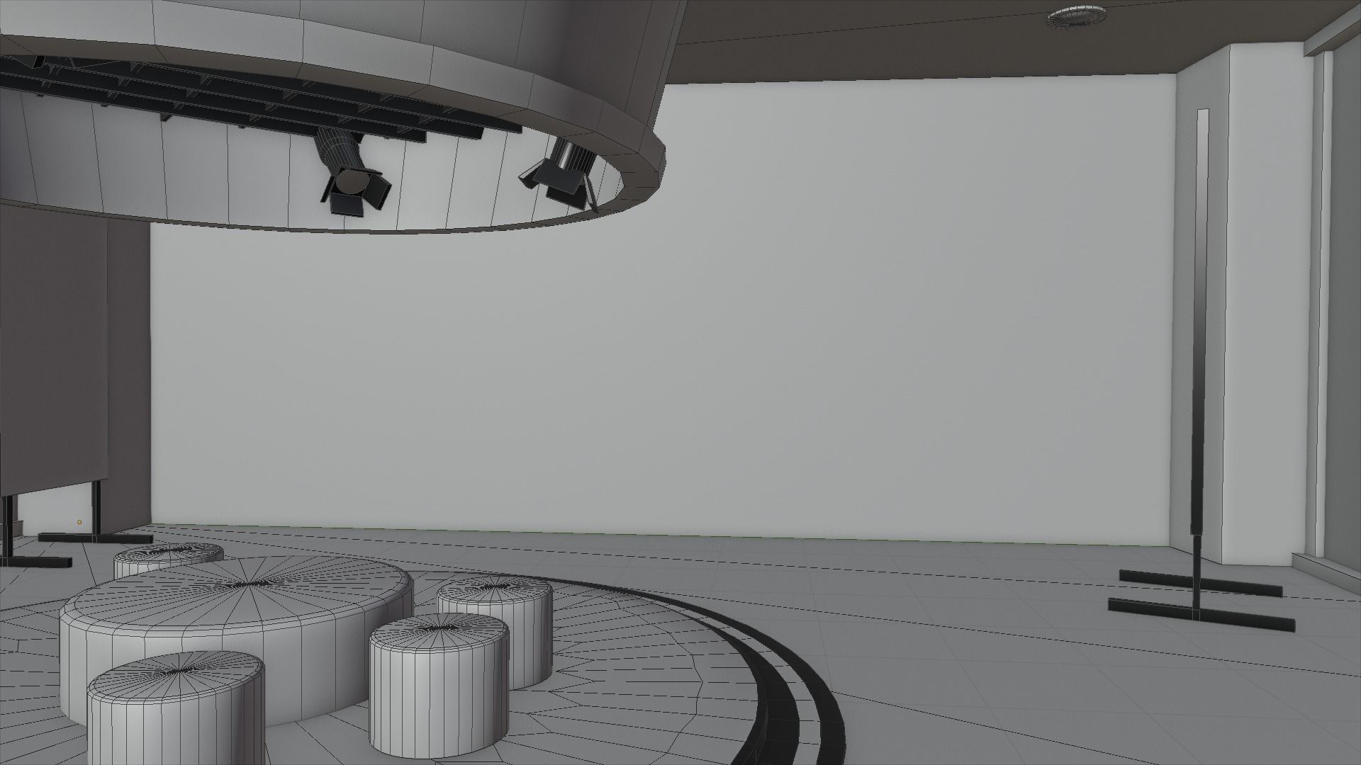 Virtual Talk Show Stage 3D model_7