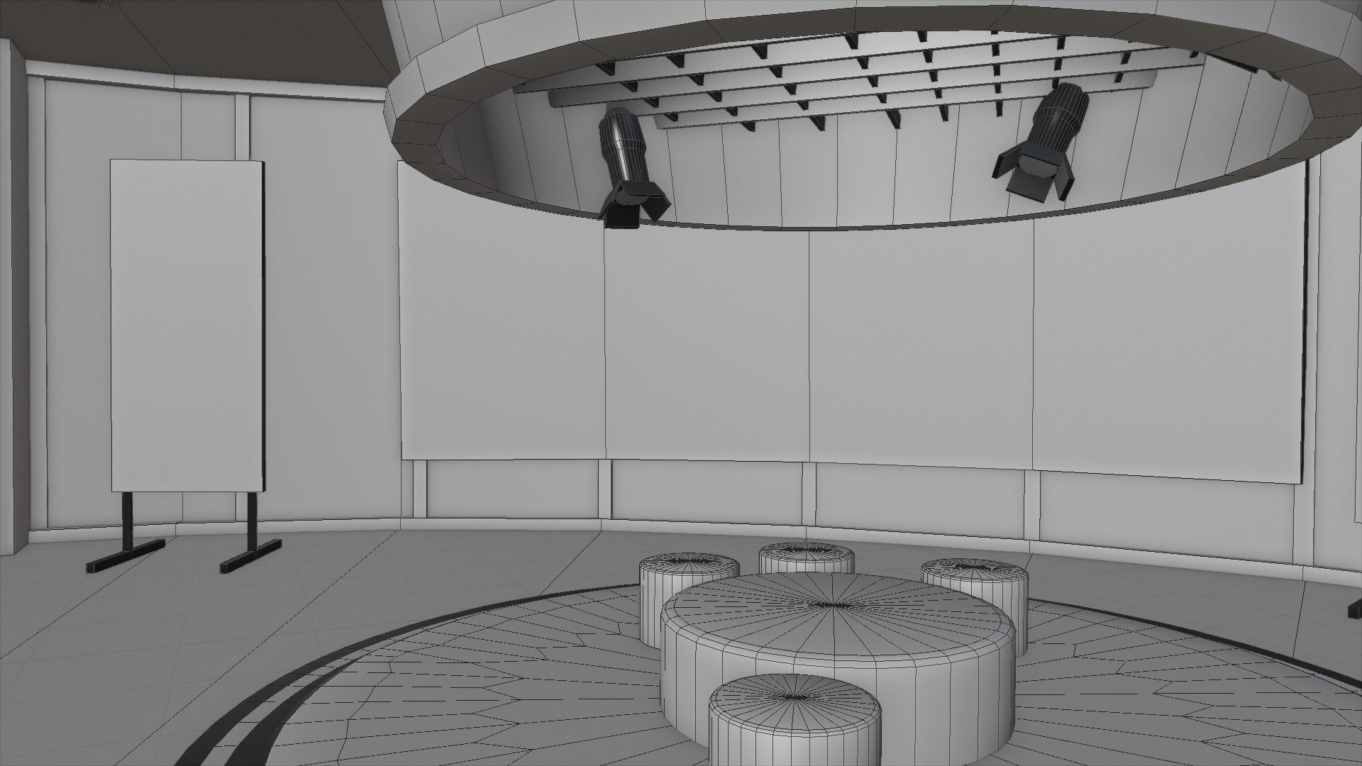 Virtual Talk Show Stage 3D model_6