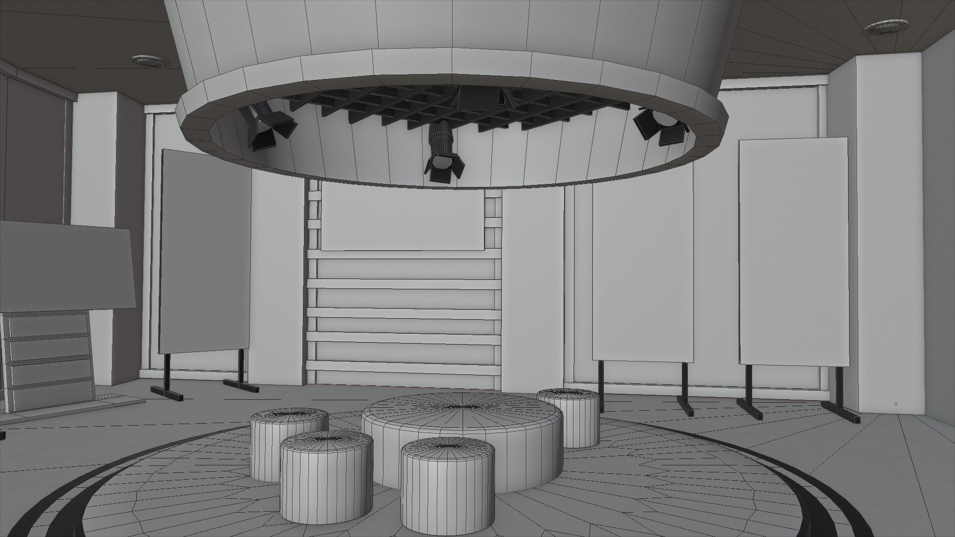 Virtual Talk Show Stage 3D model_8