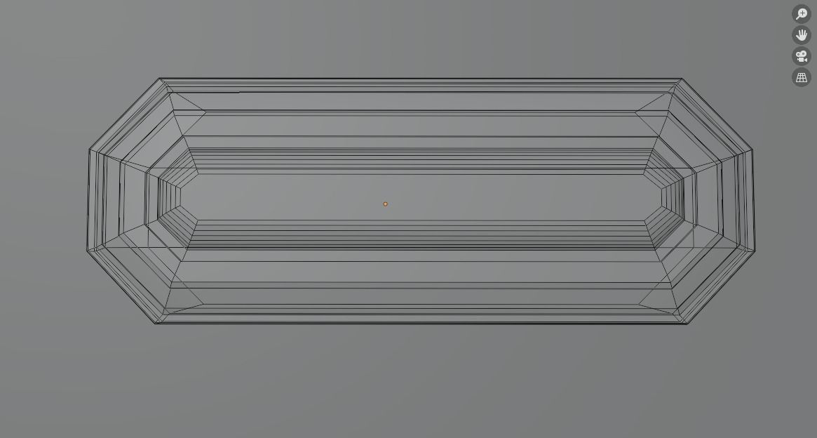 Hexagonal Wooden Coffin With Bronze Accents Low-poly 3D model_11