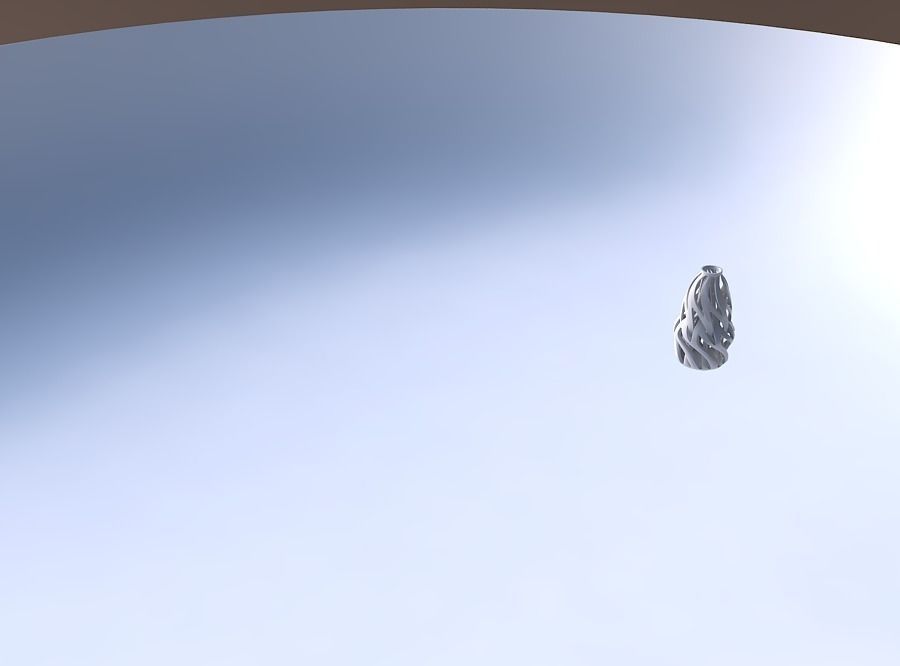 Vase curved twisted 2 with intertwining lines tapered 2 3D print model_3