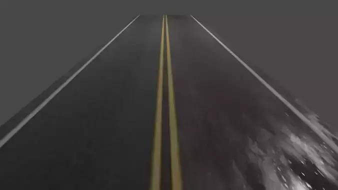 Realistic Road with stripe
