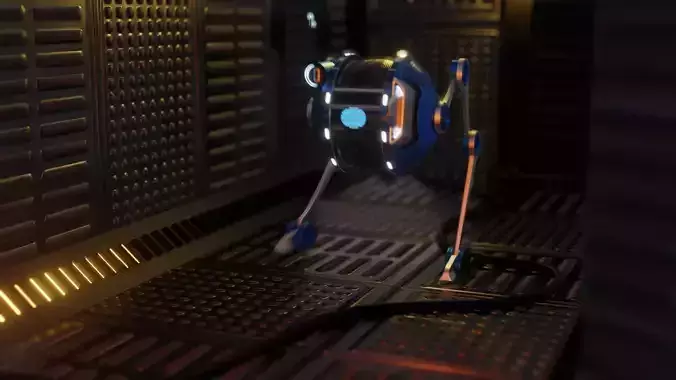 Robot cartoon character 3D model