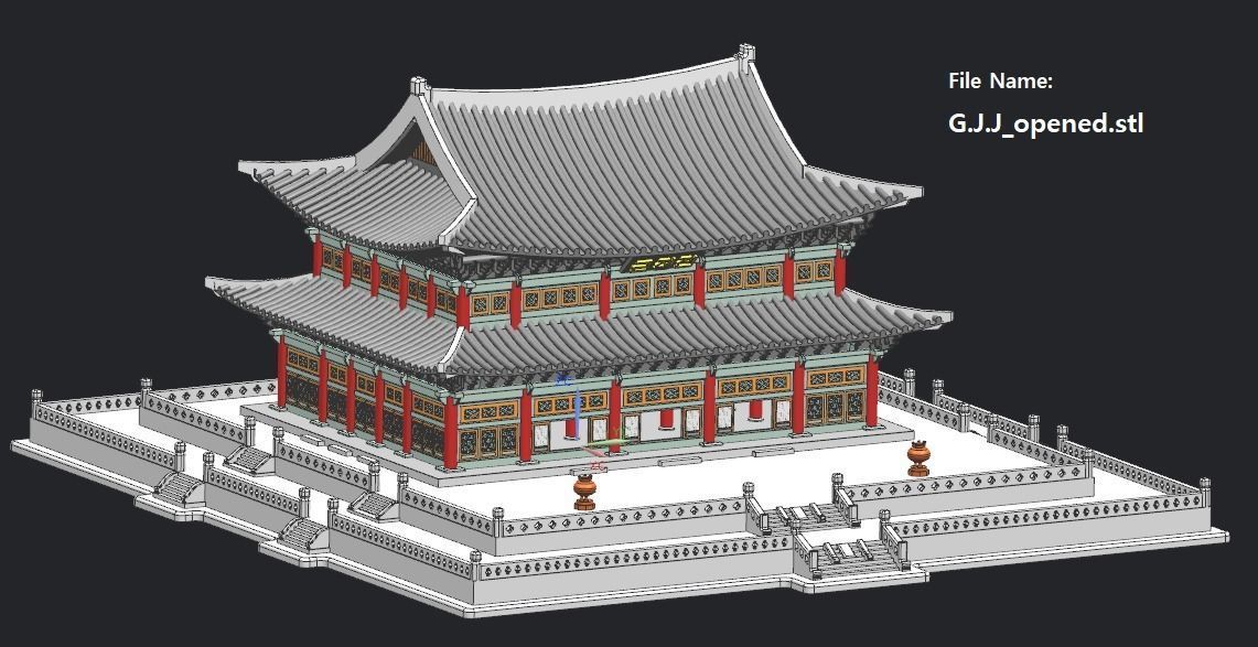 Geun-Jeong-Jeon of KOREA 3D model_1
