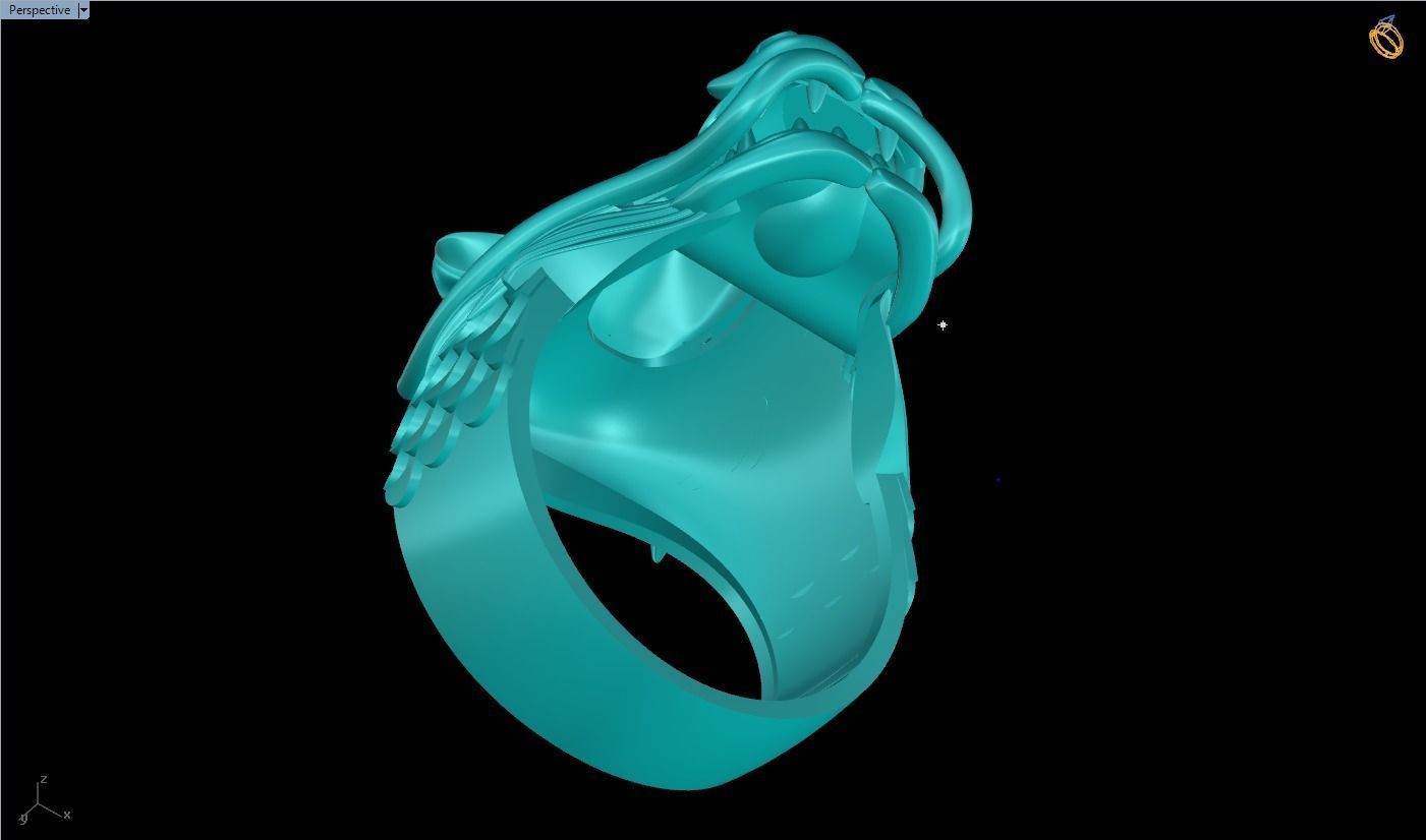 Dragon Rings - Men ring 3D print model_8