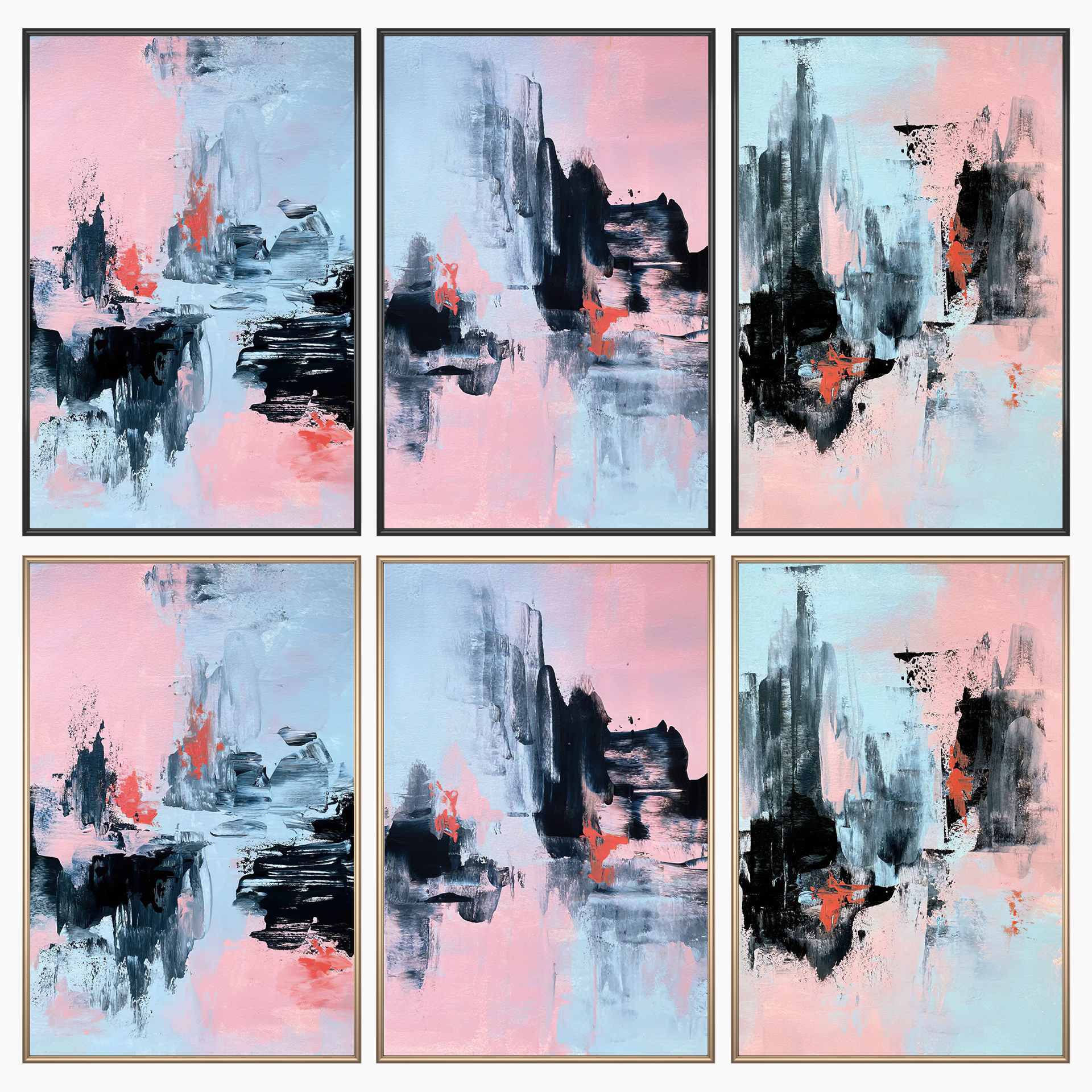 Wall Art Set 3524 3D model_1