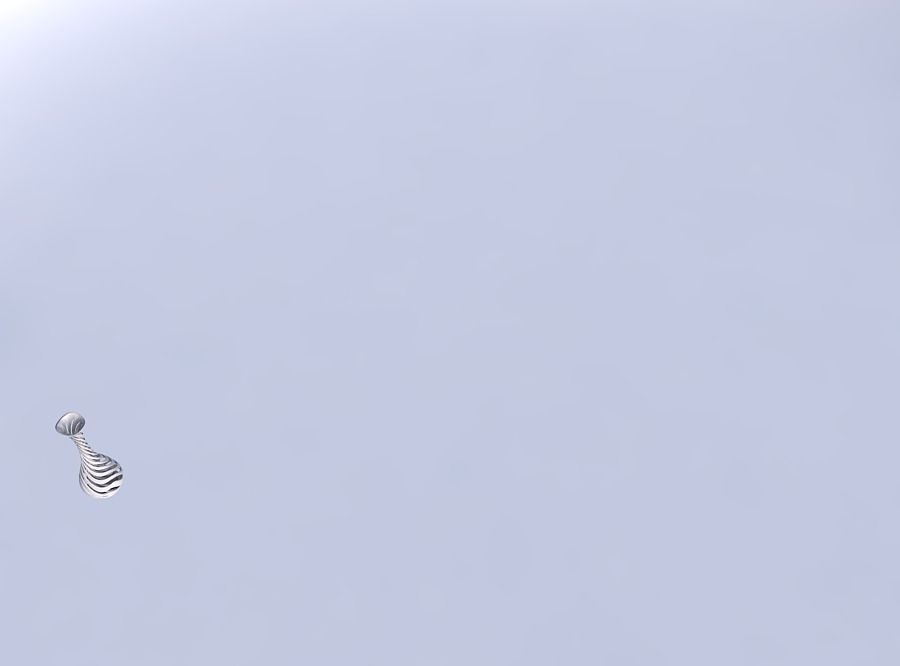 Vase curved thin neck with twisted two layered lines very twi... 3D print model_1