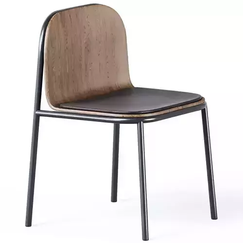 Wooden Upholstered Shell Chair by Annud