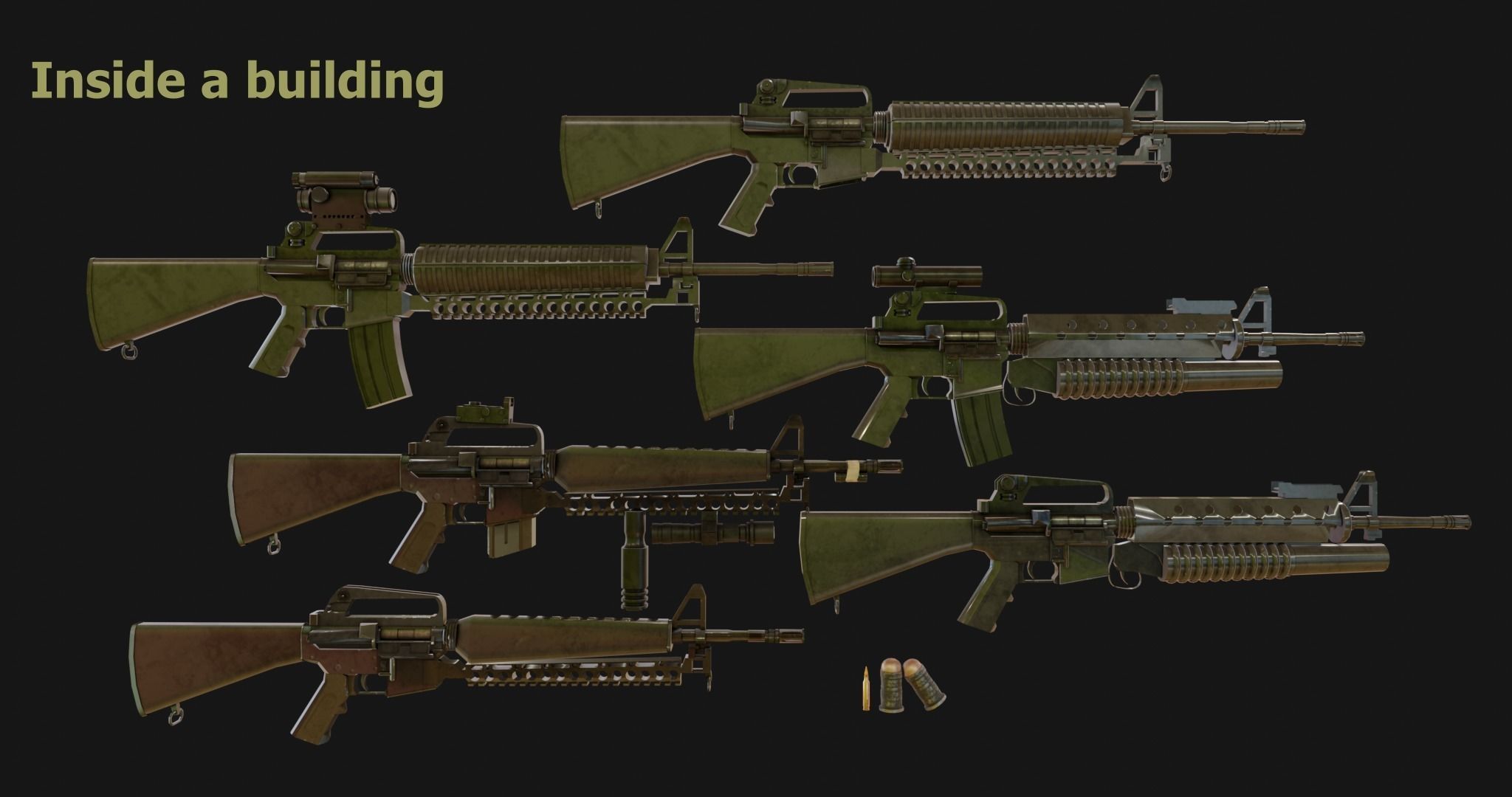 3D model M16 Ultimate Pack VR / AR / low-poly | CGTrader