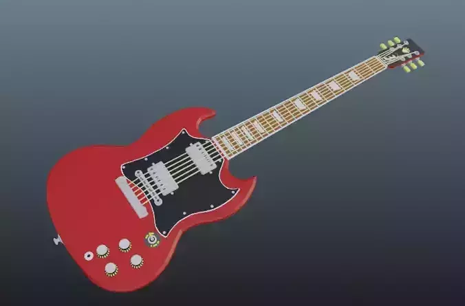 SG guitar Low poly