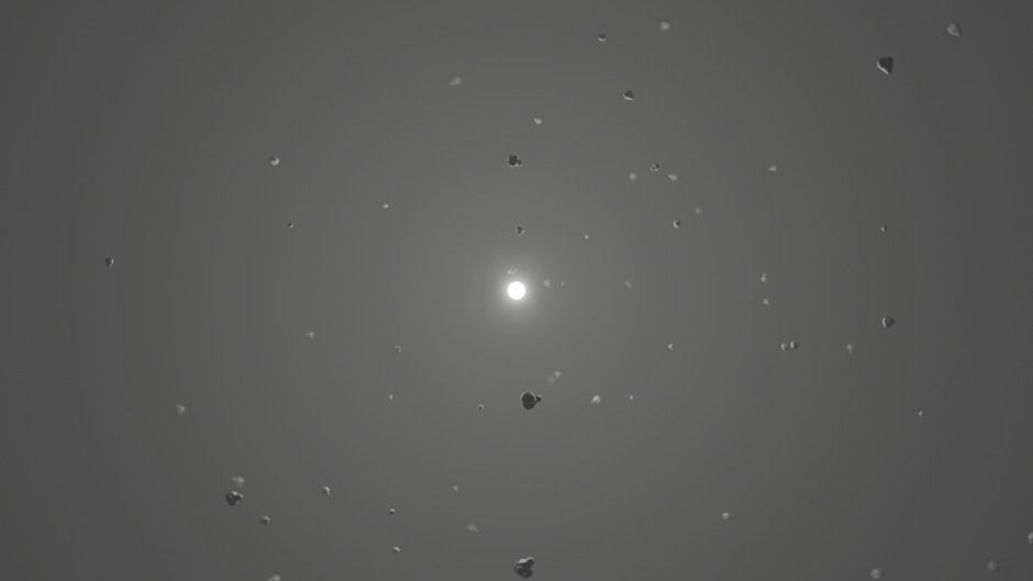 Space Scene with geometry nodes Low-poly 3D model_2