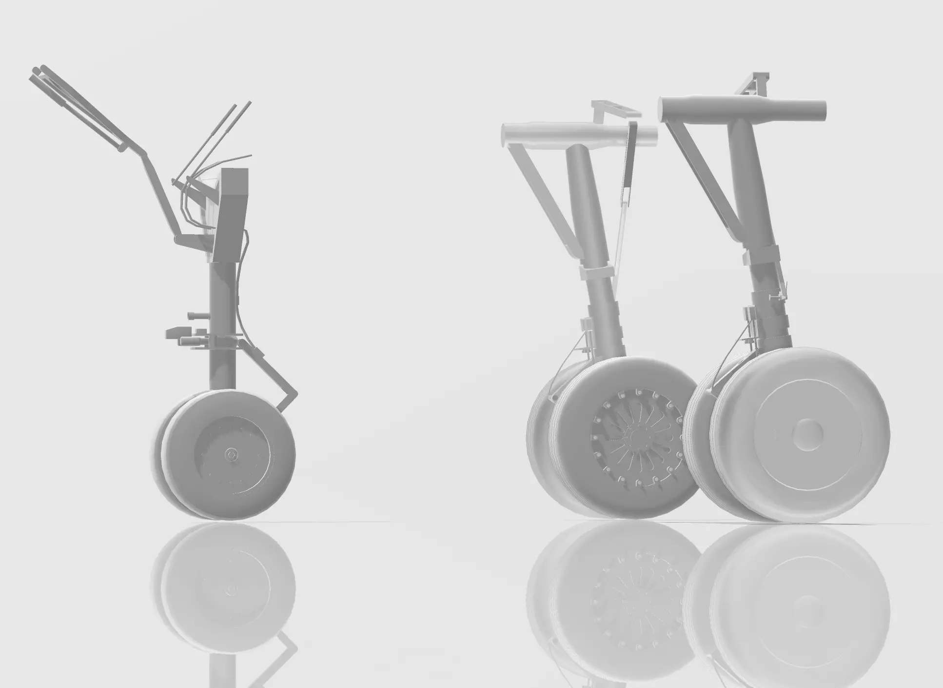 737 landing gear Low-poly 3D model