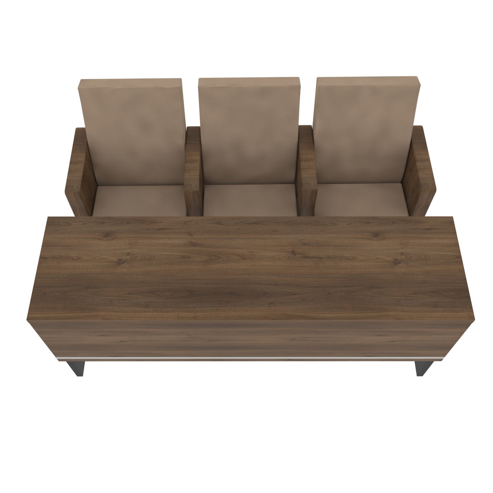 Conference chair-table 3D model_3