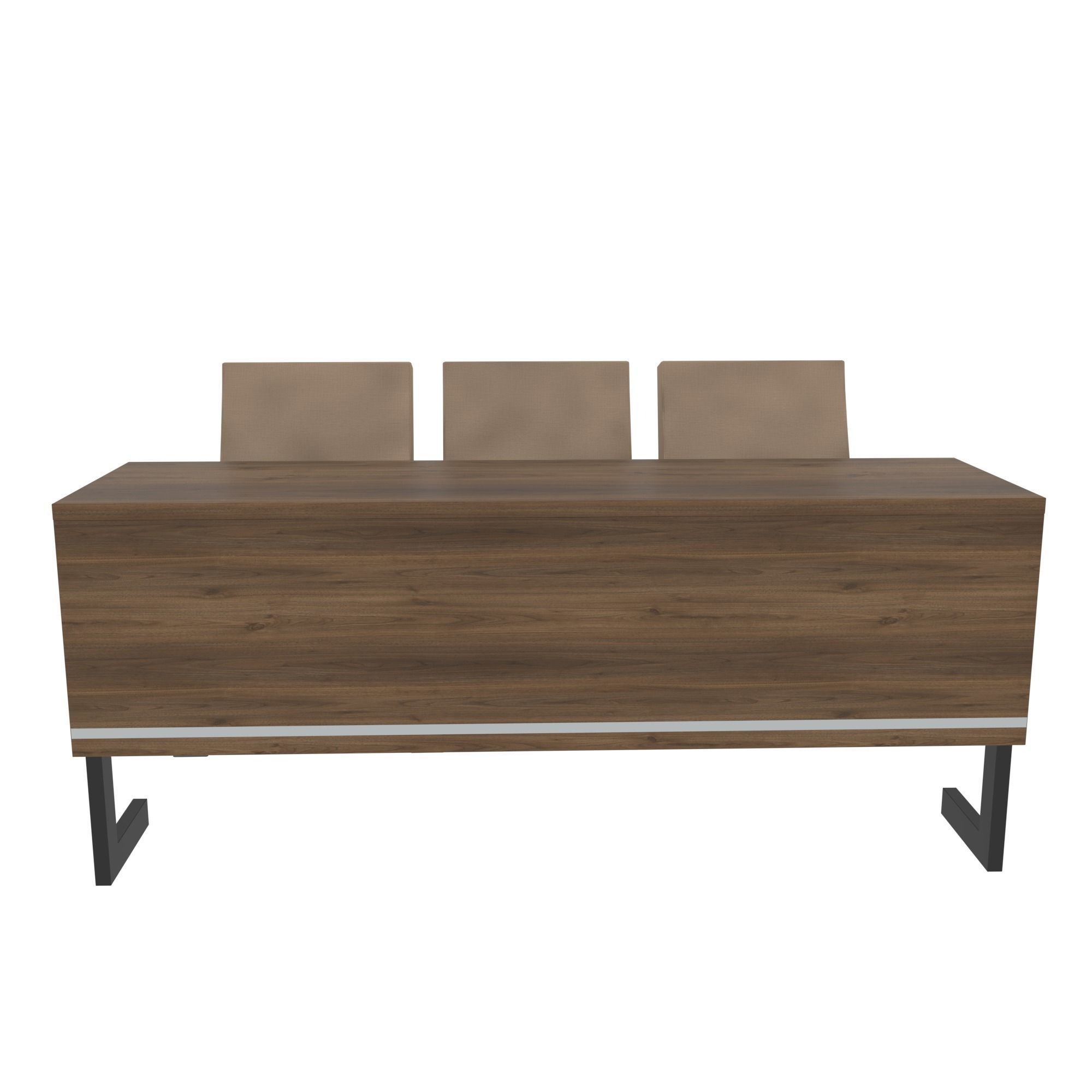 Conference chair-table 3D model_1