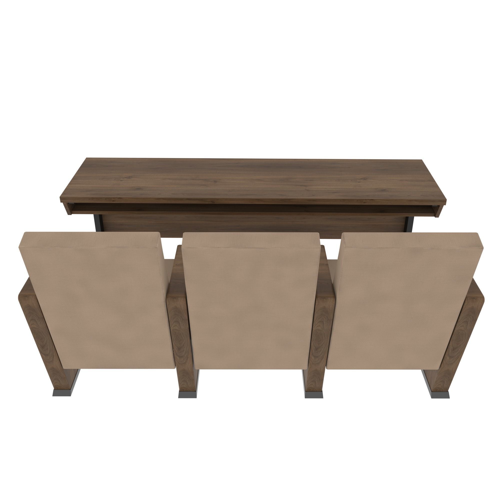 Conference chair-table 3D model_4