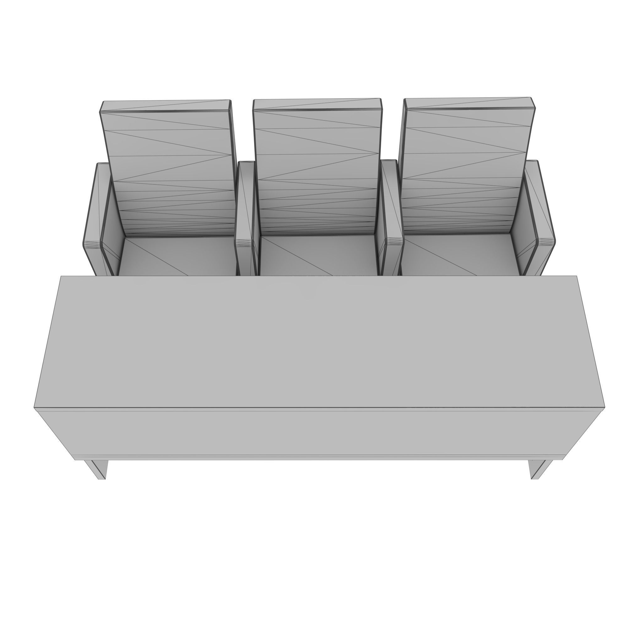 Conference chair-table 3D model_8