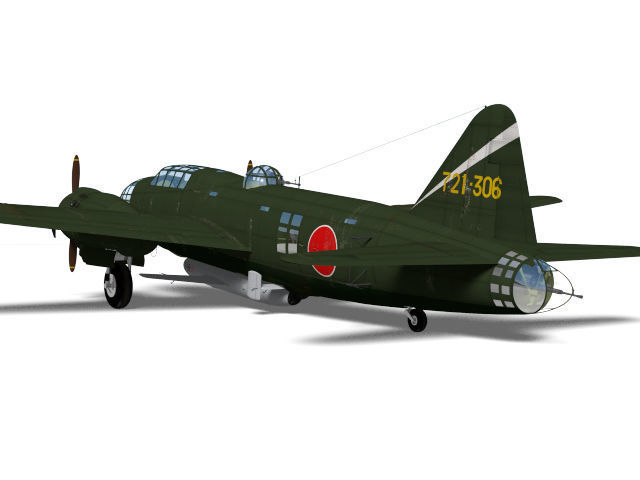 Mitsubishi G4M Betty Type24 tei and cherry blossom MXY-7 Type11 3D model_13