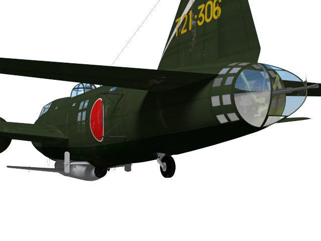 Mitsubishi G4M Betty Type24 tei and cherry blossom MXY-7 Type11 3D model_7