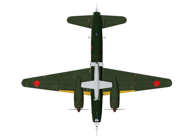 Mitsubishi G4M Betty Type24 tei and cherry blossom MXY-7 Type11 3D model_10