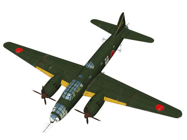 Mitsubishi G4M Betty Type24 tei and cherry blossom MXY-7 Type11 3D model_14