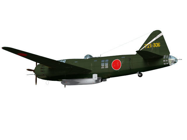 Mitsubishi G4M Betty Type24 tei and cherry blossom MXY-7 Type11 3D model_1