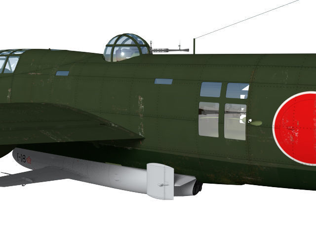 Mitsubishi G4M Betty Type24 tei and cherry blossom MXY-7 Type11 3D model_5