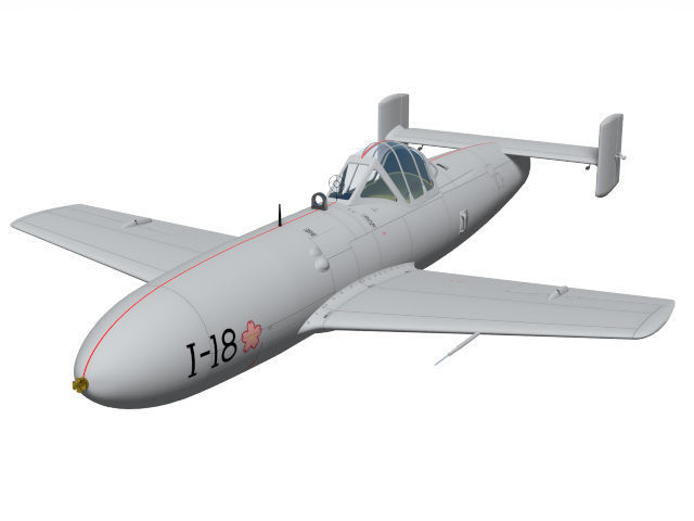 Mitsubishi G4M Betty Type24 tei and cherry blossom MXY-7 Type11 3D model_20