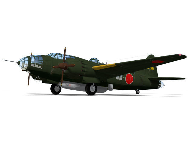 Mitsubishi G4M Betty Type24 tei and cherry blossom MXY-7 Type11 3D model_8