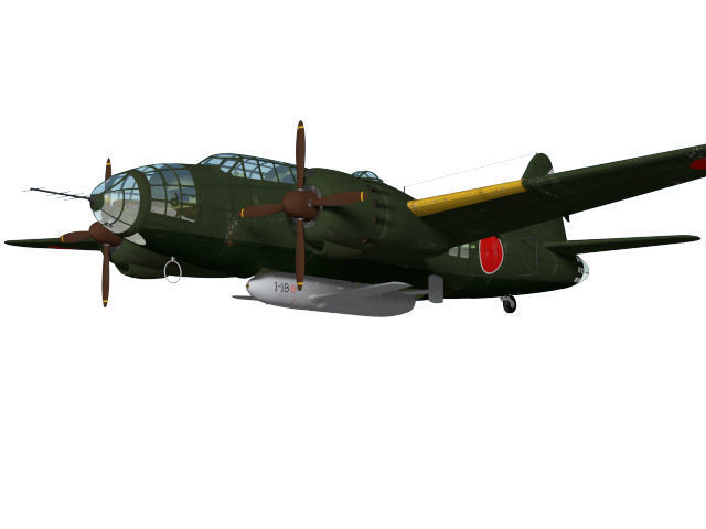 Mitsubishi G4M Betty Type24 tei and cherry blossom MXY-7 Type11 3D model_12