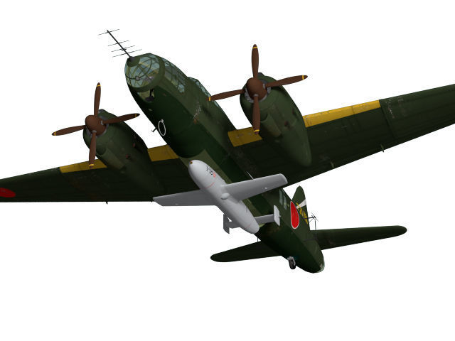 Mitsubishi G4M Betty Type24 tei and cherry blossom MXY-7 Type11 3D model_15